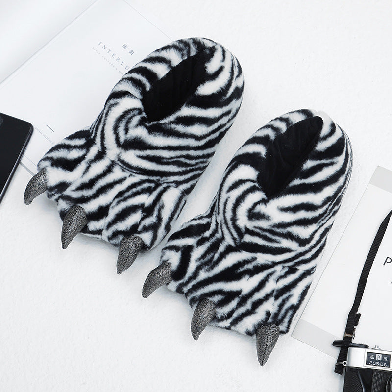 Zapatillas de pata de dibujos animados de invierno sin deslizamiento de lujos